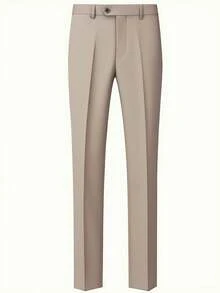 Men's 2-Piece Suit, Includes Jacket And Trousers, Elegant Formal Attire, Ideal For Parties, Meetings And Weddings - 卡其色 - 查看 5