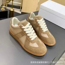 Zapatos casuales unisex, talla 36-45, zapatos casuales de mujer y zapatos deportivos de hombre, zapatos planos de suela blanda con cordones, zapatos cómodos y livianos de hombre para uso diario, de corte bajo,,,,,Zapatos de estilo europeo a la moda, zapatillas de entrenamiento clásicas alemanas, cuero natural de gamuza de alta calidad, zapatos deportivos casuales unisex. - Figura 14 - Ver 7