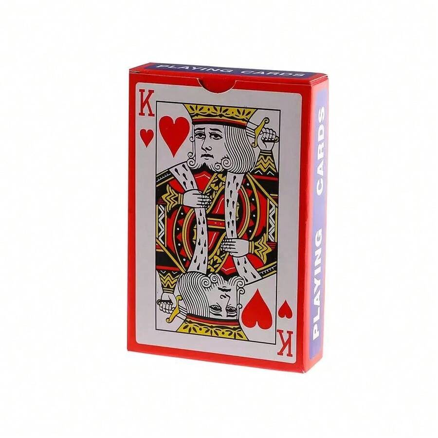 54 piezas Naipes con núcleo gris y dorso rojo, adecuados para actuaciones de magia, juegos de mesa de fiesta, tamaño de carta 56x86mm, naipes, juegos de cartas, barajador de cartas, cartas de mesa, juegos de cumpleaños - Rojo - Ver 1