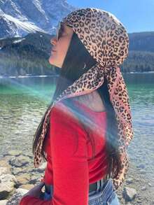 Women's Large Square Satin Scarf 90x90 Elegant Fashion Bandana For Hair And Neck - L36-rosa - 查看 3