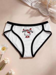 Triangle Print Panties, Cute Contrast Edge Design, Soft And Comfortable Women's Underwear, Y2K Aesthetic Comfortable Panties - Multicolor - View 6