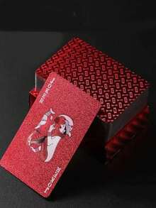 高品质防撕裂扑克牌套装，奢华金色印章心形设计，配有便携式收纳盒，推荐作为万圣节、感恩节、圣诞节派对游戏礼物 - 升級款 - 查看 7
