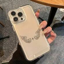 Phone Case - Angel Wings Design Phone Case For IPhone 17, 16, 16 Pro, 16 Pro Max, 16e, 15, 14, 13, 12, 11, X, XR, And XS Max. This Case Is Drop-Proof And Anti-Slip, Making It An Ideal Holiday Gift. It Also Features A Completely Transparent Soft Case For - 無色 - 查看 2