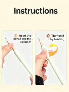 Pencil Extender Art Student Pencil Holder Grip Pencil Sleeve For Sketching Pencils And Colored Pencils - A - View 11