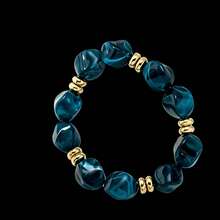 1pc Abstract Textured Gold Bangle - Gold - View 10