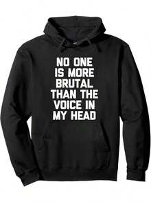 Compatible With 1 Men's Heavyweight Hoodie - Indigenous Inspired Graphic Print With Feather Design, Black With Red And White Lettering, Front Pocket, Regular Fit, Casual Outdoor Sweatshirt_089 - 黑色 2 - 查看 7