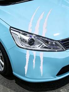 1pc White Ghost Claw Car Sticker, Exterior Decorative Sticker, Unique Ghost Claw Sticker, Car Decor Accessory - Sticker - View 8