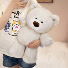 1pc Cute Cartoon Animal Plush Doll, Soft Fabric Panda, Sloth, Bear, Rabbit, Leopard Figurine, Decorative Pillow, Desktop Decor, Photo Prop, Gift For Friends, Birthday, Christmas, Halloween - Multicolor - View 10
