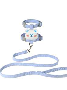 Breathable Pet Harness Leash & Seat Belt Set, Comfortable Traction Rope For Cats, Kittens, Dogs And Puppies - Multicolor - View 4