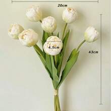 Best Recommended Artificial Flowers For Room Decor:1 Bouquet(3pcs) Artificial Tulip Flowers - Perfect For Weddings, Hotel & Office Decor | Spring Tabletop Ornament, Easter Decor, Home Decoration, Holiday Gift - Multicolor - View 8