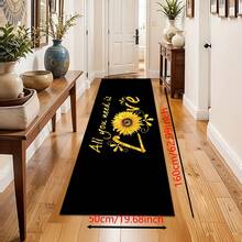 1pc Sunflower Pattern Printed Doormat, Silica Gel Kitchen Carpet, Kitchen Mat, Rug, Easy To Clean, Rectangular Printed, Suitable For Living Room, Bedroom, Hallway, Bathroom, Laundry Room - Polyester Carpet, Suitable For Indoor And Outdoor Home Decor - Multicolor - View 15