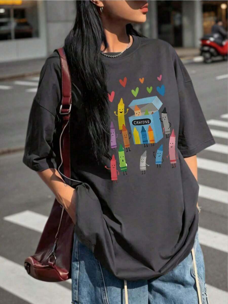 Women T-Shirts - Dark Grey - View 1