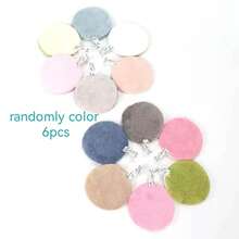 6pcs 80mm Round Reusable Makeup Remover Pads, Soft Sponge Face Cleansing Pads For Facial Skin Care, Suitable For All Skin Types - Multicolor - View 11