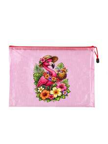 Waterproof Fashion Beach Bag. Printed With Flamingo And Flower Patterns, This Large Capacity Transparent Cosmetic Bag Features A Nylon Zipper, Lightweight And Portable, Perfect For Spring And Summer Storage. Durable And Suitable For Swimming, Beach, Diving And Summer Travel. - Multicolor - View 16