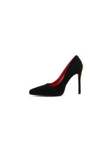 New Pointed Stiletto Heels For Women, Super High Heels, Versatile Stiletto Heels With Red Soles, Women's Shoes. - 黑色漆皮(11公分) - 查看 8