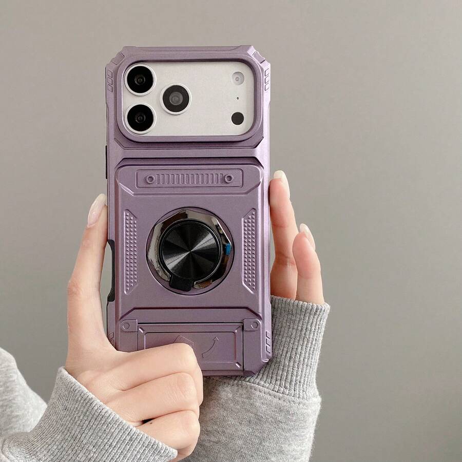 Funda de teléfono con cordón, soporte para teléfono y correa para la muñeca, compatible con iPhone 17 Pro Max, 16 Pro Max, 15 Pro Max, 14 Pro Max, 13 Pro Max, 12 Pro Max, 11 Pro Max, XS Max, 7/8 Plus, S26/25243u, Moto - Morado - Ver 1