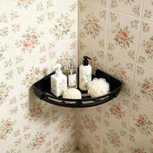 2pcs Set, Luxury Bathroom Corner Shelf, Drill-Free Wall Mounted Triangle Storage Rack, Bathroom Vanity Organizer, Minimalist Bath Storage - Multicolor - View 6