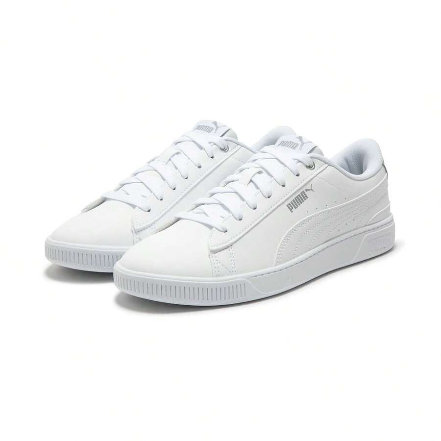 Puma 女款經典時尚舒適運動休閒滑板鞋 白色運動鞋 38638202 - 白色 - 查看 1