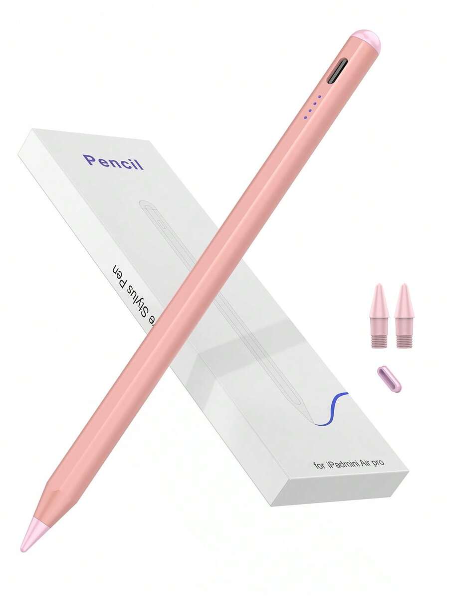Stylus Pen With Control Function, Tilt Sensitivity, 90mAh Battery Capacity, Compatible With IPad 10th 10.9-Inch 2022, Air 4/5/6/M4, A16 11th 2025, Air 11&13-Inch (M3/M2), Pro 11/12.9-Inch - Pink
