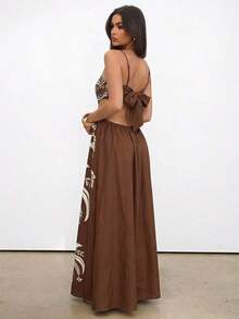 xheAloruh Vestido de vacaciones con estampado de estilo bohemio para mujerxhe - Multicolor 2 - Ver 5