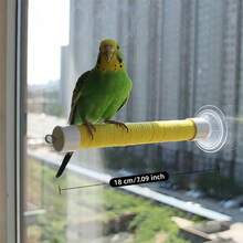 1pc Suction Cup Parrot Perch - Bird Observation Frame, Parrot Bathing Rack, Strong Adhesion, Suitable For Glass, Mirror, Ceramic Tiles - View 8