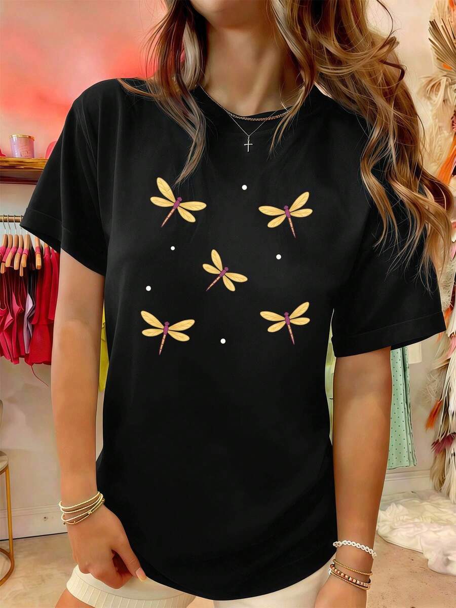 Women T-Shirts - Black - View 1
