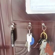2pcs Heavy Duty Magnetic Metal Hooks, Keychain - 5.0 KG Load Bearing, Stainless Steel Construction, Multi-Functional Key Hook/Tent Hook/Fishing Accessory, Wall-Mounted Metal Magnetic Closet Hook, Suitable For Storage, Kitchen, Outdoor, Office - Easy To Install, Modern Style - Magnetic Metal Buckle - View 11