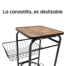 Tabletop Water Dispenser Stand With Fruit Baskets 40x40 - Grey - View 2