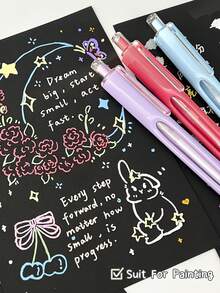 9/18 buah Pulpen Akrilik yang Dapat Ditarik dengan Tinta Transparan, Ujung CS 0,7mm, Pulpen Gel Warna-warni, Desain Tinta Transparan, Sempurna untuk Menggambar, Mencoret-coret, Dekorasi Jurnal, Kerajinan Tangan, Menandai Catatan, Melukis Seni, Kembali ke Sekolah - Pulpen Gel - View 5