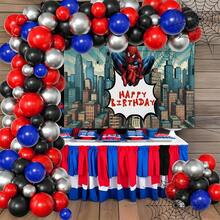 2pcs Marvel Spider-Man Birthday Backdrop Superhero Happy Birthday Party Banner Outdoor Garden Yard Grass Photography Background Wall Hanging Decoration Theme Party Photo Booth Props Studio Backdrop For Fans Celebrations Indoor Room Decor - Nhiều màu - Xem 2