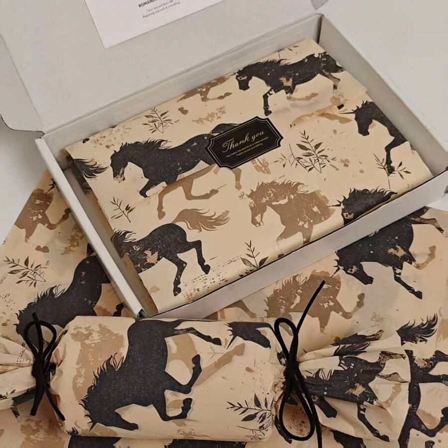 10/20/25/50pcs Chinese Style Horse Pattern Tissue Paper, 20*14 Inch ...