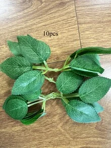 20pcs-DIY Green Leaf Materials, Artificial Green Leaves - Green - View 14
