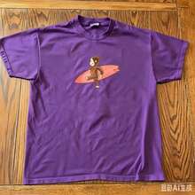 2026 Summer New Arrival [100% Cotton][Graphic Tee] Surfing Graphic T-Shirt – Tee, Cute Cartoon Monkey Shirt, Unisex Casual Streetwear Top,T-Shirt - 紫色 - 查看 10