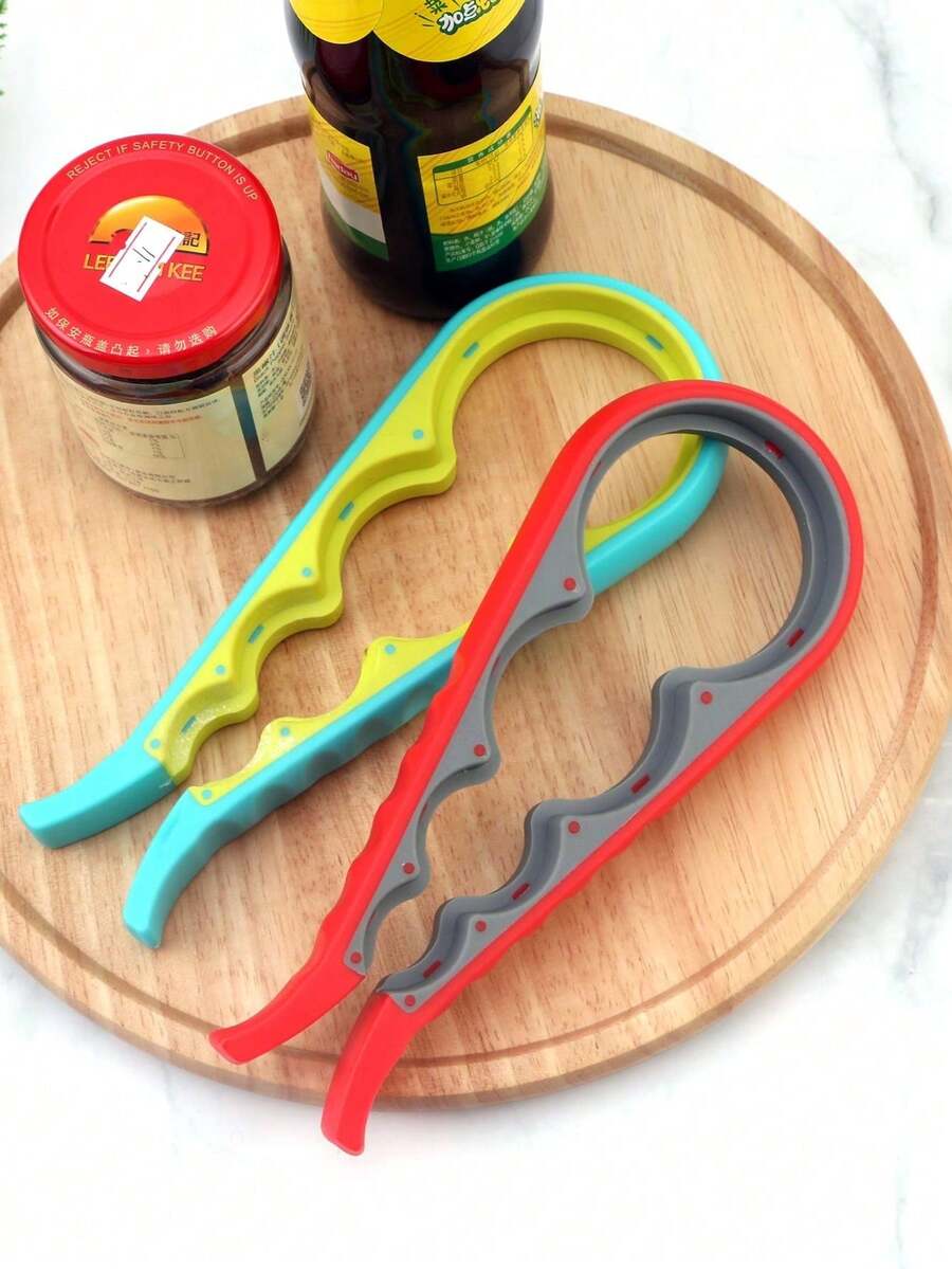Brodark Pembuka Kaleng Ergonomis 3 Warna Ins-Style, Mudah Membuka Berbagai Tutup Botol, Desain Cakar Gelombang Anti Selip, Alat Dapur Praktis & Modis - View 1