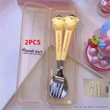 2pcs/Set Set Peralatan Makan Portabel Stainless Steel Sanrio, Peralatan Makan yang Dapat Digunakan Kembali, Sendok dan Garpu untuk Perjalanan Luar Ruangan, Cocok untuk Berbagai Acara, Sempurna sebagai Hadiah Liburan (Kotak Peralatan Makan Dapat Dilepas atau Tidak Dapat Dilepas, Diberikan Secara Acak) - MultiWarna - View 22