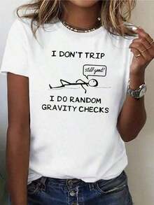 Women's Fun And Casual Digital Print Cotton T-Shirts, Cool Summer Clothes For Women - 白色 - 查看 6