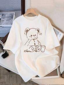 Women T-Shirts - [White] - View 6