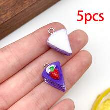 5/12pcs Mixed Resin Strawberry Cake Charm Cute Dessert Imitation Food Pendant For DIY Bracelet Necklace Earrings Jewelry Making Craft Accessories 12x20mm - Pendants - View 11