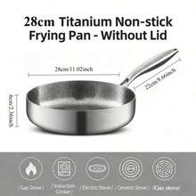 Chảo hợp kim titan dày dặn, được rèn thủ công, rất lý tưởng để chiên trứng và bít tết, với bề mặt chống dính không cần lớp phủ giúp dễ dàng vệ sinh. Chảo phù hợp với cả bếp điện và bếp ga. - Xem 12