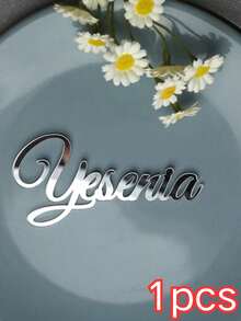 1/3/5pcs Customized Name Acrylic Cake Topper, Cake Decoration Sign, Birthday Cake Topper, Name Plate, Table Name Card, Gold Cake Topper, Personalized Cake Topper, Personalized Acrylic Mirror Cake Topper, Cake Name Topper, Decoration Sign, Cake Name Decoration Sign, Wedding Table Card, Elegant Cursive - Multicolor - View 46
