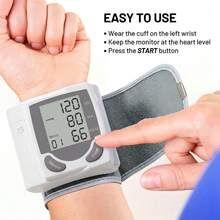 Wrist Digital Blood Pressure Monitor With Large LCD Screen-Including Hypertension Detector, Heart Rate And Pulse Measurement, Memory Function And Battery Power Supply (Excluding Battery) - White - View 8