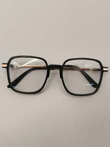 1 pieza Gafas ultraligeras para mujer, estilo campus puro, montura grande plana para estudiantes, gafas ligeras - Talla única - Ver 14