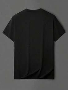 Camiseta Gráfica para Mujer "God Don't Play About Me" - Cuello Redondo Casual, Manga Corta, Top Blanco de Poliéster para Primavera y Verano. Blusa Amplia Mujer - Negro - Ver 3