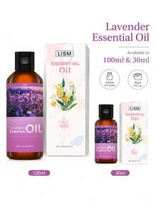 1 Flasche 100ml/30ml Lavendel Duft Ätherisches Öl, geeignet für Raumduft, Diffuser, Luftbefeuchter, DIY Seife, Kerzenmachen, Büroentspannung, Heimtreffen, langanhaltender Duft, Geschenk für Freunde - Einheitsgröße - Übersicht 7