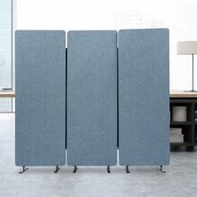 SanBouSi Blue Office Partition Room Divider Divider Screen 183*168cm Anti-Peeping Privacy Screen - Blue - 查看 2