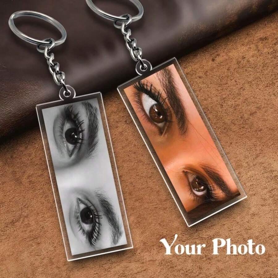 Gantungan Kunci Akrilik Foto Kustom, Cetak Warna Dua Sisi Definisi Tinggi, Hadiah Hari Ayah/Hari Valentine/Hari Ibu, Hadiah untuk Ayah/Pacar/Sahabat, Liontin Kreatif, Unisex - MultiWarna - View 1