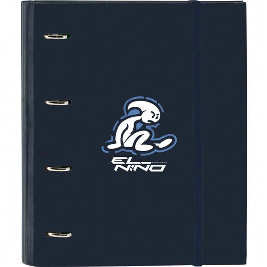 | El Niño Folio Binders With 4 Rings, Hard Covered And Elastic Closure, Includes A4 Refill And Interior Dividers, School Organizers For Back To School - Estándar - View 1