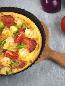 Brodark 9-Inch Round Non-Stick Pizza Pan With Removable Bottom, Ideal For Baking Crispy, Cheesy Homemade Pizza, Perfect For Family Baking - Black - View 6