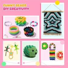 30/4800/5300/6000 buc. mărgele acrilice multicolore în formă de potcoavă 9x6mm, kit pentru confecționarea brățărilor - perfect pentru realizarea bijuteriilor, brățări, împletit păr și proiecte DIY - include cutie organizatoare, accesorii de artizanat, mărgele pentru bijuterii, cutie de depozitare pentru mărgele - Multicolor - Vizualizare 5