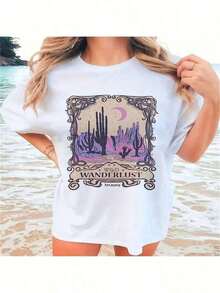 Short-Sleeve Soft Vintage-Style T-Shirt Inspired By Dave Matthews Band's Song #41. Women's Retro T-Shirt With A Minimalist And Casual Design Featuring Dave Matthews Band's Song #41. 100% Cotton. - 白色 5 - 查看 1